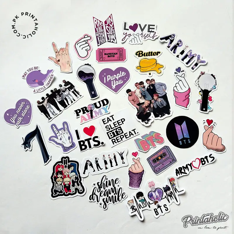 K-POP Stickers Pack (30 Cutouts) – Fully Customized