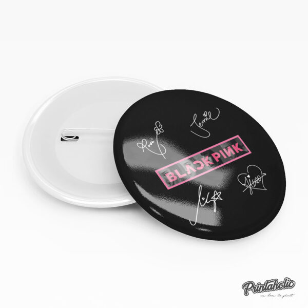 Pin Badge - BLACK PINK Signature with Logo